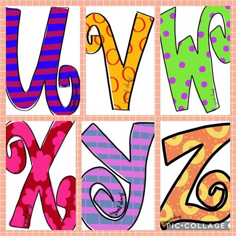 26 Letter Alphabet Hand Lettered Curly Whimsical Font Door Etsy In