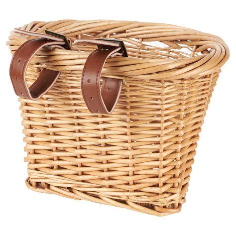 Pedalpro Childrens Wicker Bicycle Shopping Basket For Kids Boys Girls