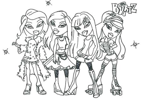 Bratz Dolls Coloring Book For Girls To Print And Online