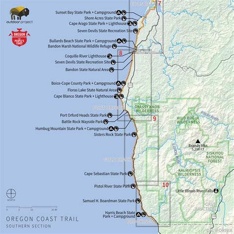 Oregon Coast Trail Map Sayre Courtnay