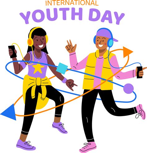Youth Day Program Vector International Happy Youth Day Png 2021 Free