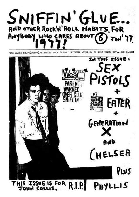 The Clash Sniffin Glue 6 January 1977 Punk Poster Punk Design Punk Magazine