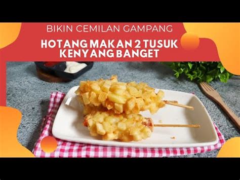 2 buah kentang medium 3 siung bawang putih cincang 1 sdt garam 1 bungkus happy tos cornchips 3 sdm tepung bumbu instan 2 butir telur minyak goreng secukupnya. RESEP HOTANG - HOTDOG KENTANG - CEMILAN SIMPEL - YouTube