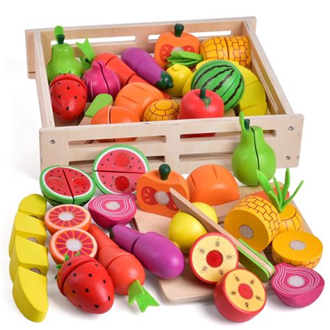 Wooden Play Food For Kids Pretend Play Popfun