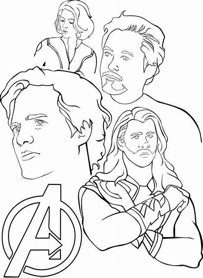 Avengers Coloring Printable Amazing Sheet Endgame Super