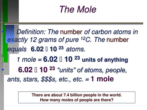 Ppt The Mole Molar Mass And Molecular Formulas Powerpoint