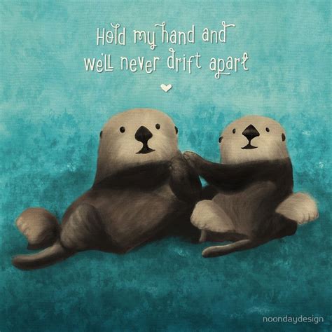 Sea Otters In Love Poster By Noondaydesign Otters Sea Otter Otters