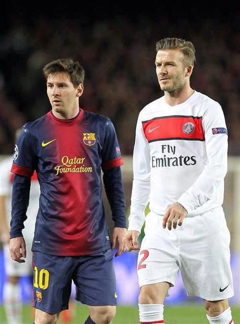 Beckham And Messi When Barcelona Played Psg In Champions League In 2013