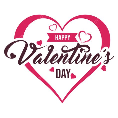 Happy Valentines Text Vector Hd Images Happy Valentine Day Beautiful