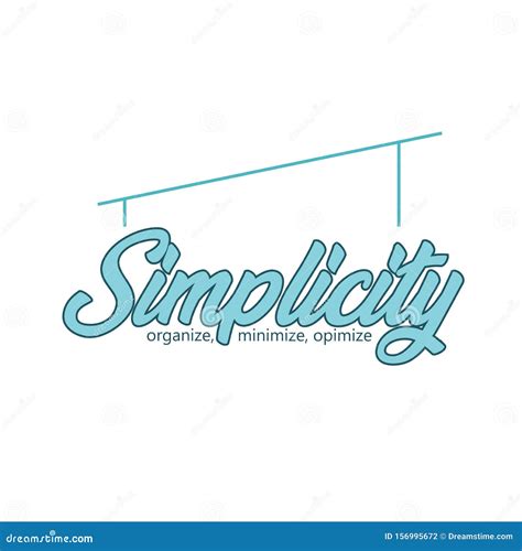 Simplicity Minimalist Lettering Logo Stock Illustration Illustration