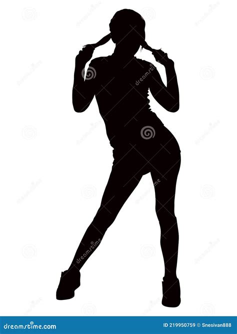Mujer sexy silueta ilustración del vector Ilustración de forma