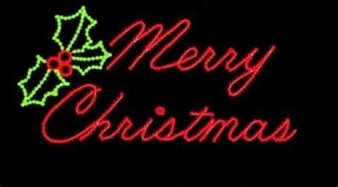 120cm Merry Christmas Sign 11mm Led Rope Light Motif With 36 Bulbs Per