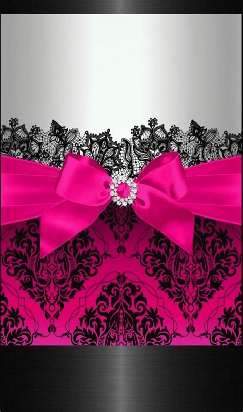 Black Pink And Silver Wallpaperby Artist Unknown Pink And Silver