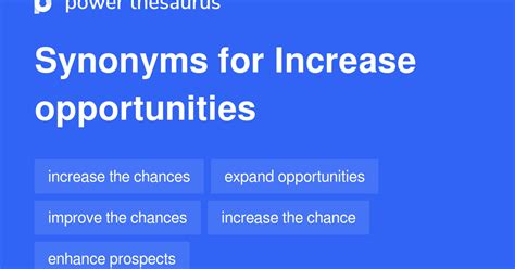 Increase Opportunities Synonyms 80 Words And Phrases For Increase