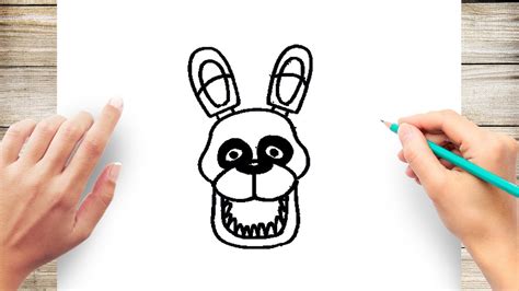 How To Draw Bonnie Face Step By Step Youtube