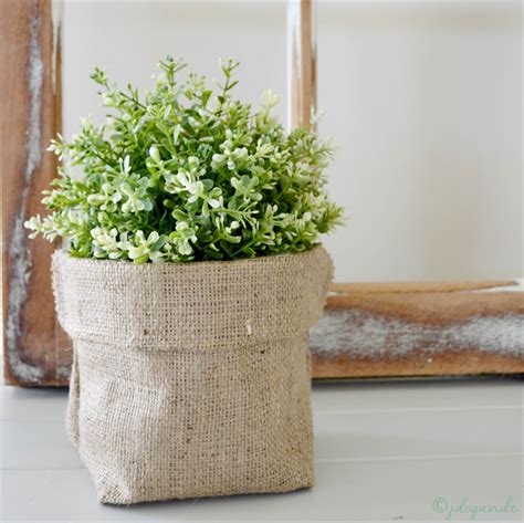 Hessian Burlap Sack Plant Florist Pot Herb Cover Fabric