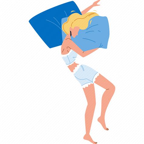 Woman Sleeping Bed Pillow Dream Illustration Download On Iconfinder