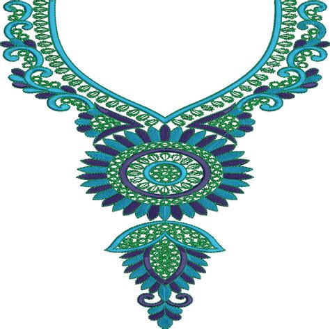 Arabic Embroidery Neck Designs 5