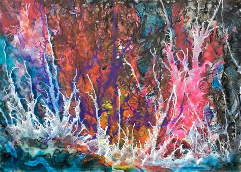 Follow along with us and learn how to draw a coral reef! Coral reef Acrylic painting by Filothei Croonen | Artfinder