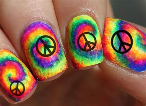 Peace Sign Nail Art Decals Peace Sign Nails Nail Art Popular Nail