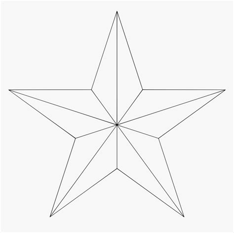 Nautical Star Outline Png Download Five Point Star Outline