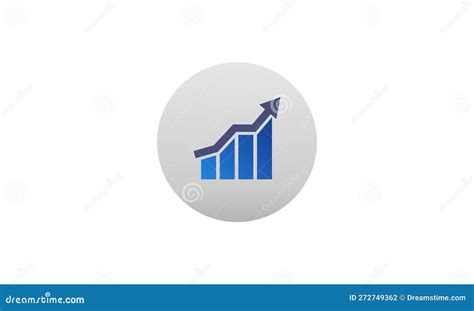 Growth Bar Graph Icon Up Arrow Logo Business Chart Concept Vector