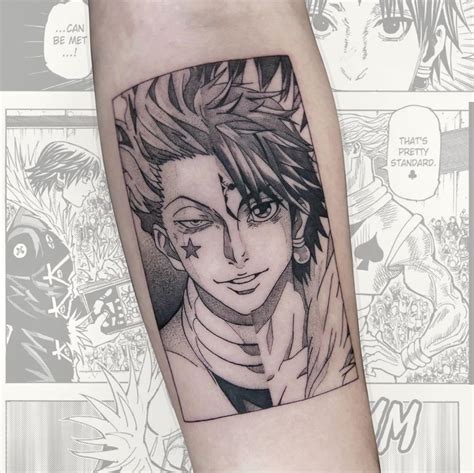 A Mans Arm With An Anime Character Tattoo On It