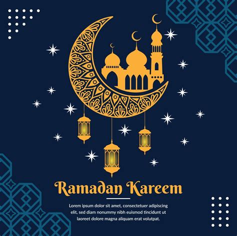 Ramadan Kareem Greeting Banner Template 2396551 Vector Art At Vecteezy