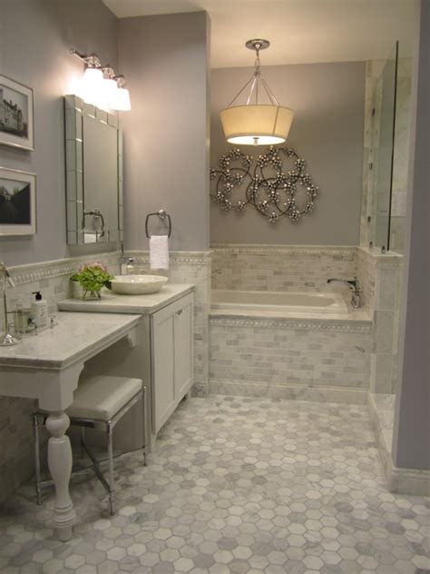 Interior concrete floor paint ideas. Carrera Marble Tiles - Contemporary - bathroom - Sherwin ...