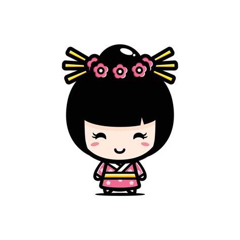 cute japanese girl character vector design 3809306 vector art at vecteezy