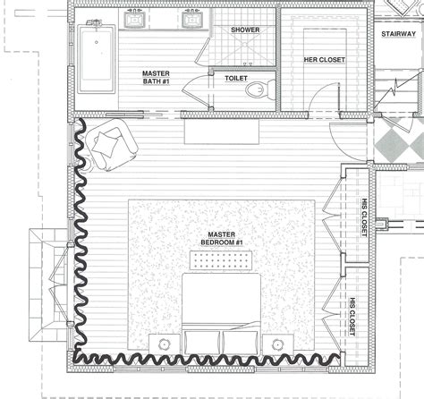 This is a simple primary bedroom plan that maximizes available square footage. master bedroom floor plans | Picture Gallery of the Master ...