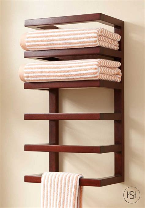 Excellent Image Of Cute Towel Shelf In The Master Bathroom Based On