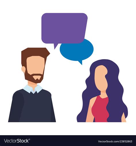 Elegant Business Couple Talking Royalty Free Vector Image