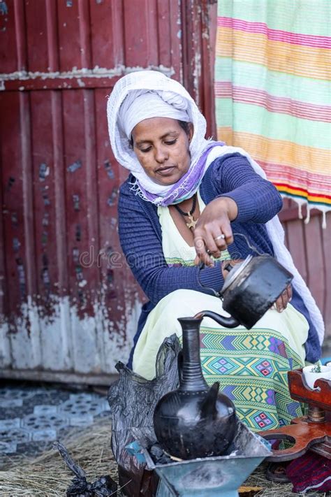 Ethiopian Traditional Coffee Ceremony Aksum Ethiopia Africa Editorial