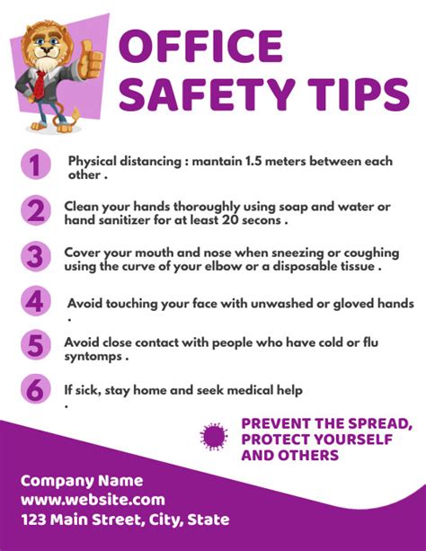 Copy Of Office Safety Tips Postermywall