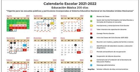 Calendario Escolar 2021 2022 En Pdf Para Imprimir Imagen Zacatecas