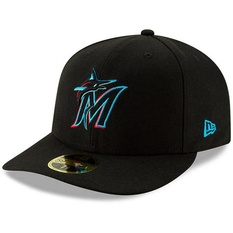 Miami Marlins New Era Authentic Collection On Field Low Profile 59fifty Fitted Hat Black