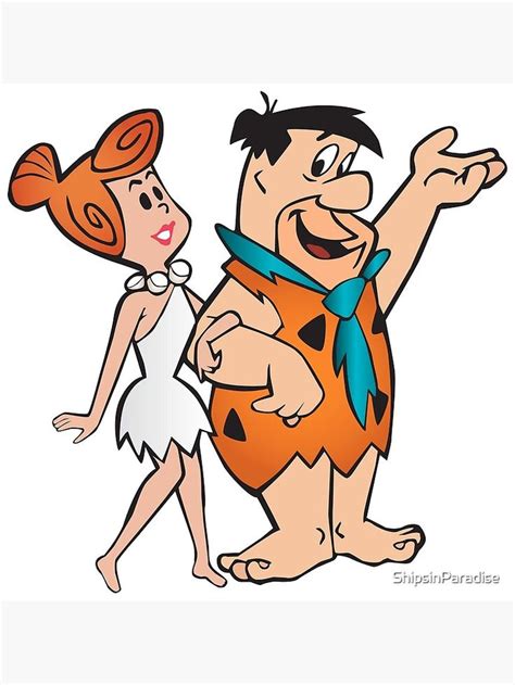 The Flintstones Art Print By Shipsinparadise Redbubble Classic Cartoon Characters