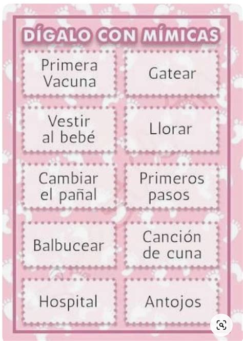 Baby Shower Juegos Para Imprimir Me Lo Dijo Lola