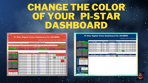 Change The Color Options Of Your Pi Star Digital Dashboard Pi Star