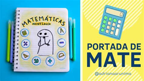 🟢 Portada De Matemáticas ⭐ Carátula De Matemáticas Tapa Youtube