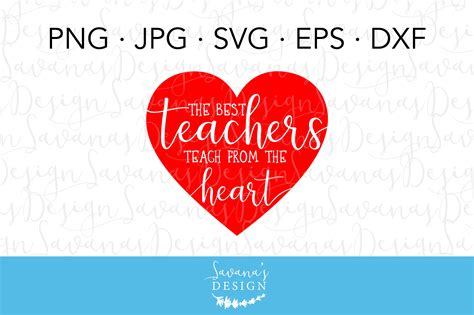 Teachers Teach From The Heart Education Illustrations ~ Creative Market