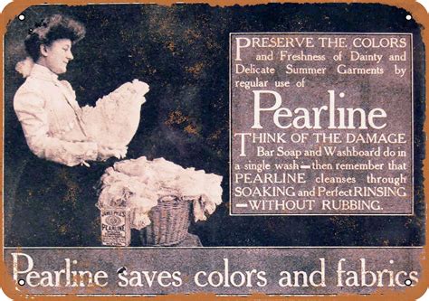 7 X 10 Metal Sign 1905 Pearline Laundry Soap Vintage Rusty Look