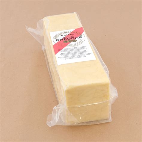 Maffra Mature Unwaxed Block Cheddar 2 4kg Gippsland Cheese