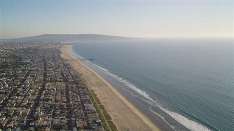 5k Stock Footage Aerial Video Of Beach And Coastal Community Of
