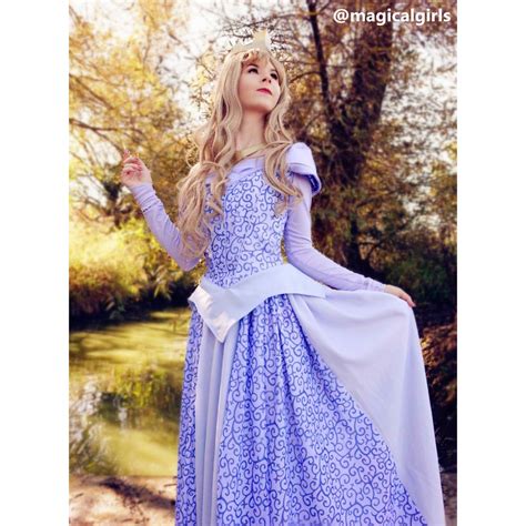 P440 Cosplay Dress Princess Sleeping Beauty Blue Costume Aurora Women Adult Park