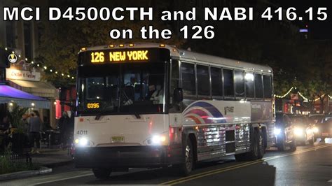 New Jersey Transit Bus Mci D4500cth And Nabi 41615 Sfw On The 126 In