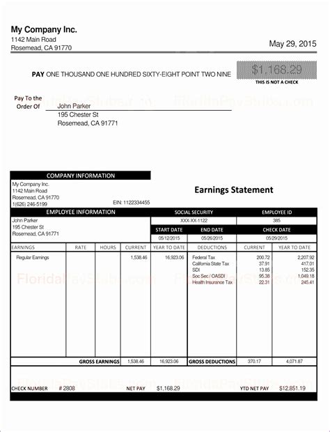 7 Excel Paycheck Template Excel Templates Excel Templates