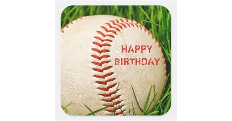 Baseball Happy Birthday Stickers Zazzle