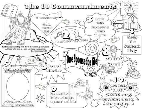 10 commandment worksheets for children. Coloring Pages: Lesson Kids For Christ Bible Club Ten ...